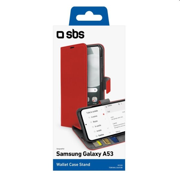 Pouzdro SBS Book Wallet Stand pro Samsung Galaxy A53, červené