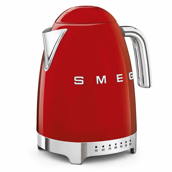 Rychlovarná konvice SMEG 50´s Retro Style, s regulací teploty, červená
