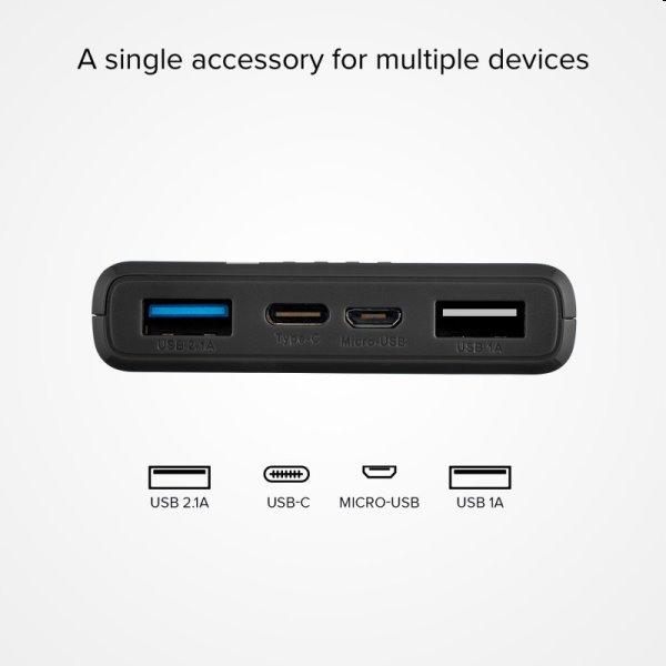 SBS Powerbank 10000 mAh, 2x USB, 2,1 A, černá SBS Powerbank 10000 mAh, 2x USB, 2,1 A, černá