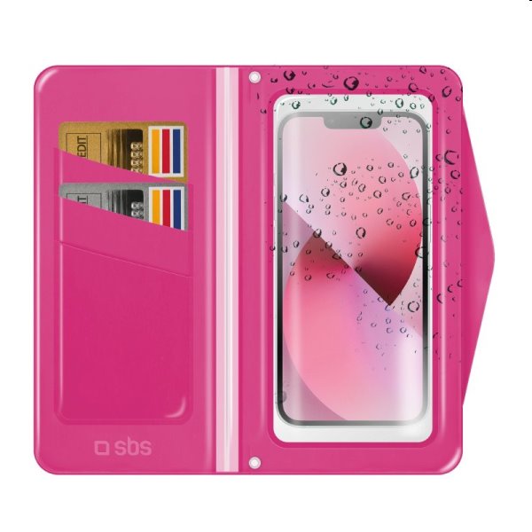 SBS Univerzální pouzdro Water Wallet pro smartfóny do 6,8'', růžové