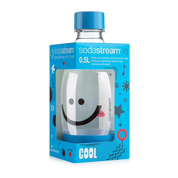 SodaStream Láhev dětská 0.5l smajlík modrá