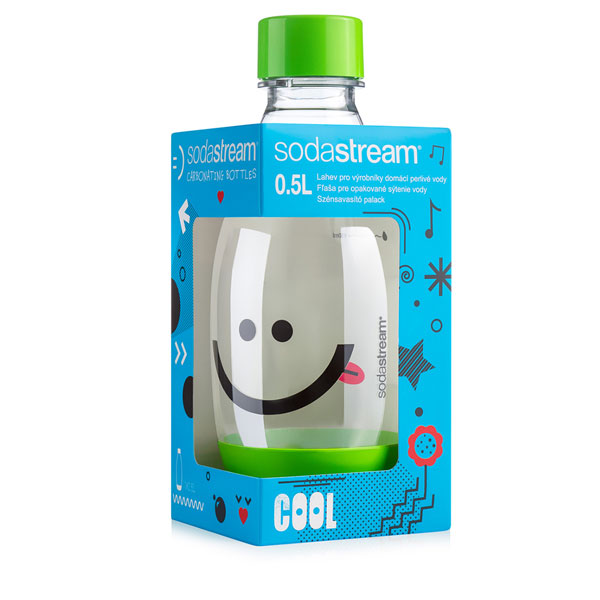 SodaStream Láhev detská 0,5l smajlík zelená