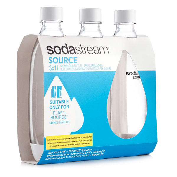 SodaStream Láhev fuse TriPack 1l, 3 ks, biele