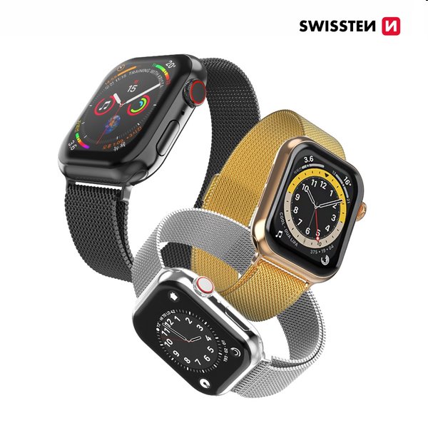 Swissten Milanese Loop for Apple Watch 42-44, gold