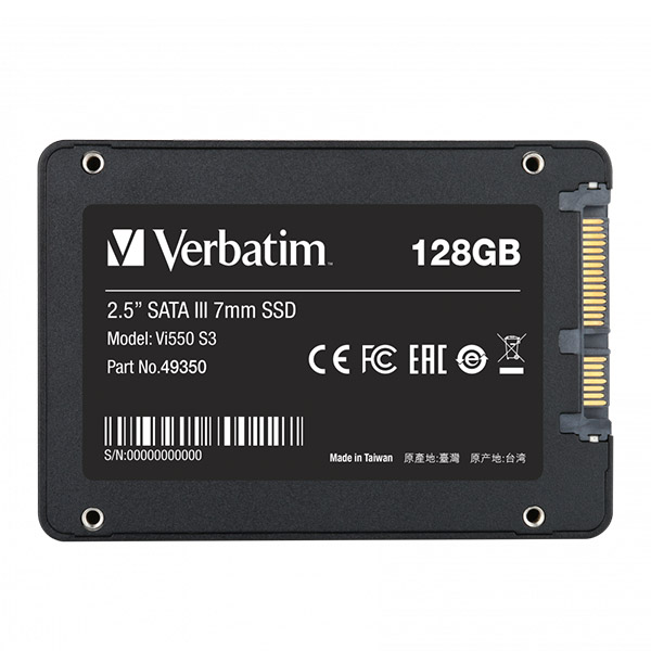 Verbatim SSD 128GB SATA III Vi550 S3 interní disk 2.5", Solid State Drive