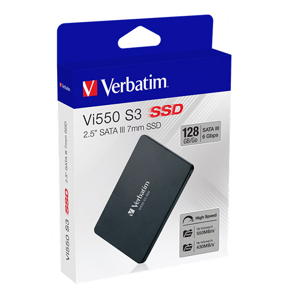 Verbatim SSD 128GB SATA III Vi550 S3 interní disk 2.5", Solid State Drive Verbatim SSD 128GB SATA III Vi550 S3 interní disk 2.5", Solid State Drive