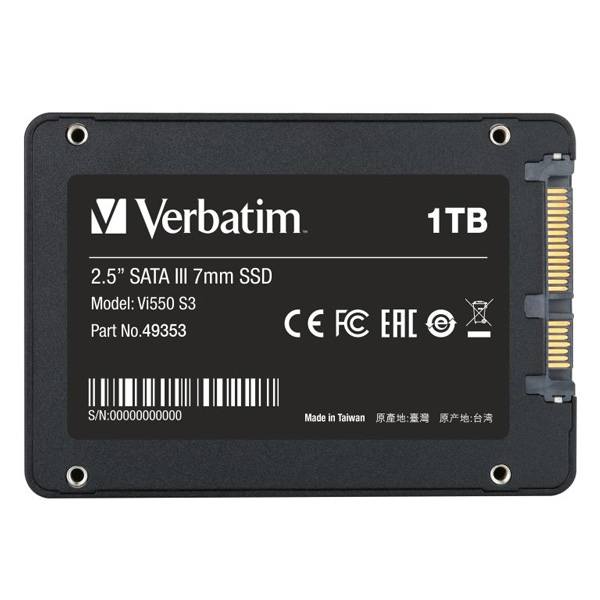 Verbatim SSD 1TB SATA III Vi550 S3 interní disk 2.5", Solid State Drive