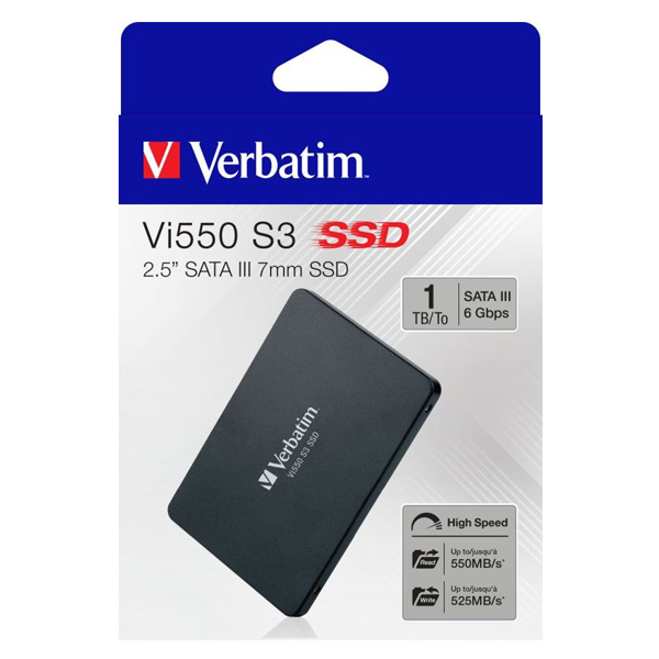 Verbatim SSD 1TB SATA III Vi550 S3 interní disk 2.5", Solid State Drive Verbatim SSD 1TB SATA III Vi550 S3 interní disk 2.5", Solid State Drive