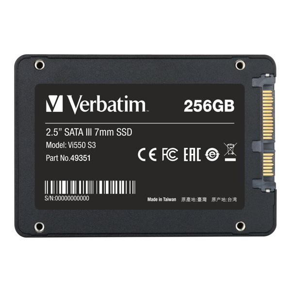 Verbatim SSD 256GB SATA III Vi550 S3 interný disk 2.5", Solid State Drive