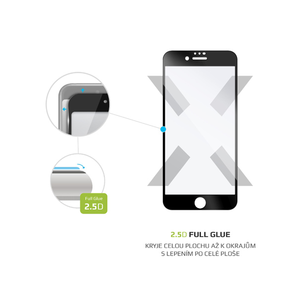 FIXED Full-Cover Ochranné tvrzené sklo pro Apple iPhone 7/8/SE 20, SE 22, černé