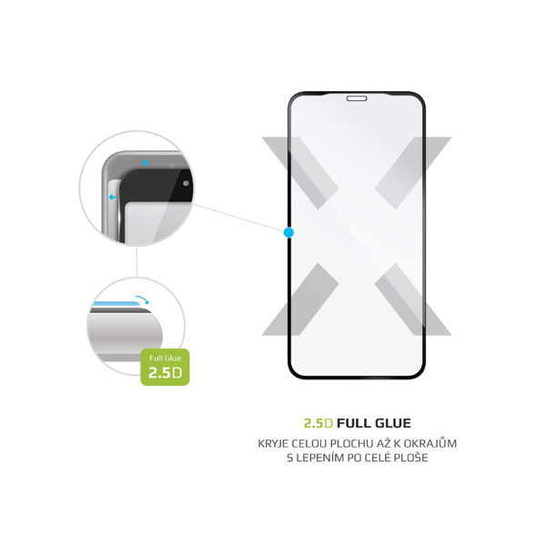 FIXED Full-Cover Ochranné tvrzené sklo pro Apple iPhone XR/11, černé