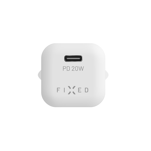 FIXED Mini charger with USB-C output and PD support, 20W, white FIXED Mini charger with USB-C output and PD support, 20W, white