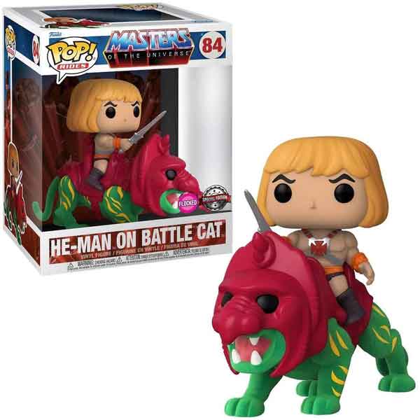 POP! Retro Toys: He Man on Battle Cat (Masters Of The Universe) Special Edition (Flocked)