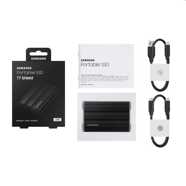 Samsung SSD T7 Shield, 1TB, USB 3.2, black Samsung SSD T7 Shield, 1TB, USB 3.2, black