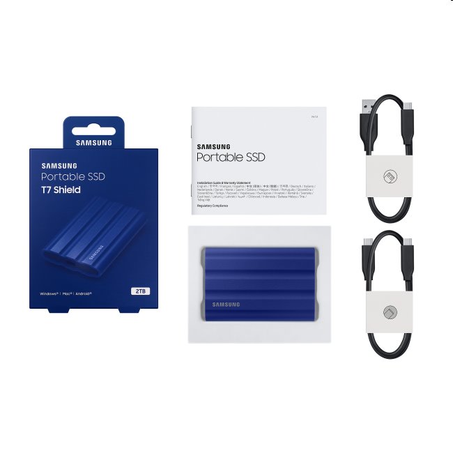 Samsung SSD T7 Shield, 1TB, USB 3.2, blue Samsung SSD T7 Shield, 1TB, USB 3.2, blue