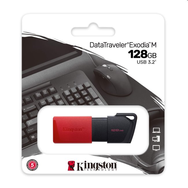USB klíč Kingston DataTraveler Exodia M, 128GB, USB 3.2 (gen 1)