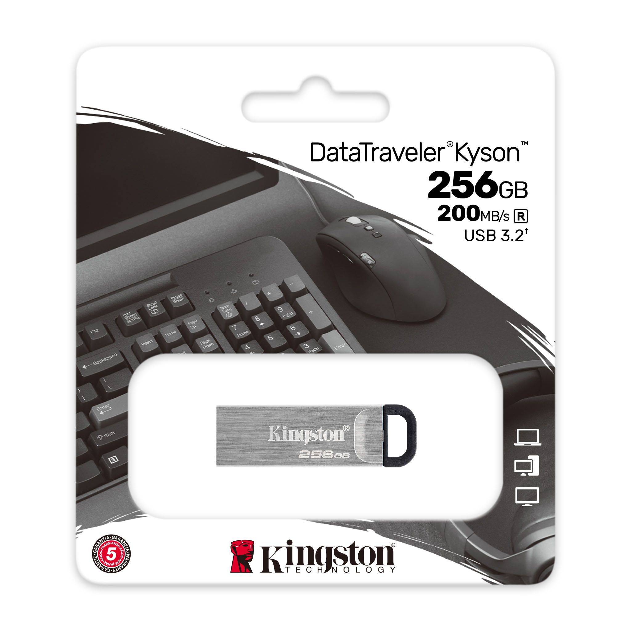 USB klíč Kingston DataTraveler Kyson, 256GB, USB 3.2 (gen 1)