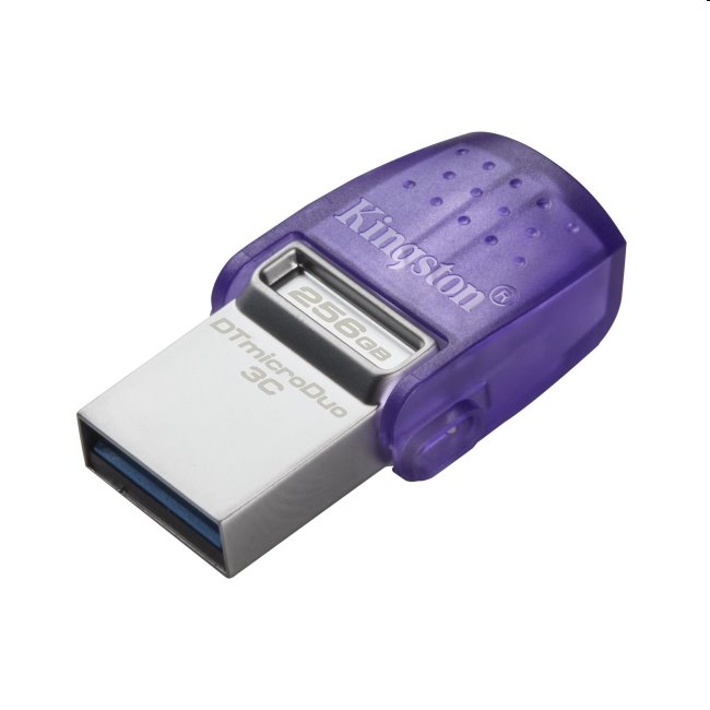 USB klíč Kingston DataTraveler MicroDuo 3C, 256GB, USB 3.2 (gen 1) s USB-C konektorom USB klíč Kingston DataTraveler MicroDuo 3C, 256GB, USB 3.2 (gen 1) s USB-C konektorom