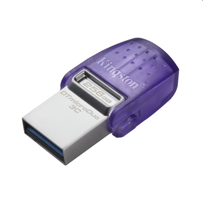 USB klíč Kingston DataTraveler MicroDuo 3C, 256GB, USB 3.2 (gen 1) s USB-C konektorom