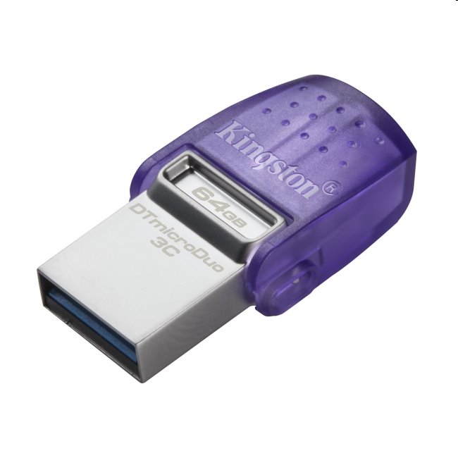 USB klíč Kingston DataTraveler MicroDuo 3C, 64GB, USB 3.2 (gen 1) s USB-C konektorem USB klíč Kingston DataTraveler MicroDuo 3C, 64GB, USB 3.2 (gen 1) s USB-C konektorem