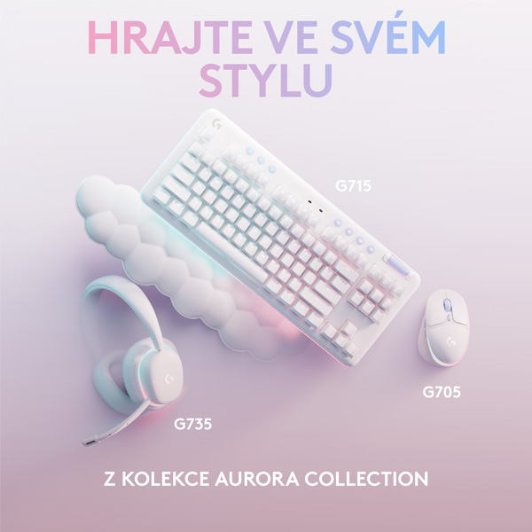 Bezdrátová herní myš Logitech G705 (Aurora Collection), bílá Bezdrátová herní myš Logitech G705 (Aurora Collection), bílá