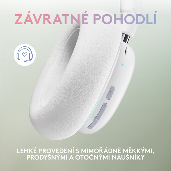 Bezdrátová herní sluchátka Logitech Aurora G735 (Aurora Collection), bílé Bezdrátová herní sluchátka Logitech Aurora G735 (Aurora Collection), bílé