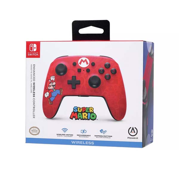 Bezdrátový ovladač PowerA Enhanced pro Nintendo Switch, Here We Go Mario Bezdrátový ovladač PowerA Enhanced pro Nintendo Switch, Here We Go Mario
