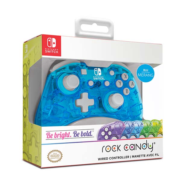 Kabelový ovladač PDP Rock Candy Mini pro Nintendo Switch, Blu-merang