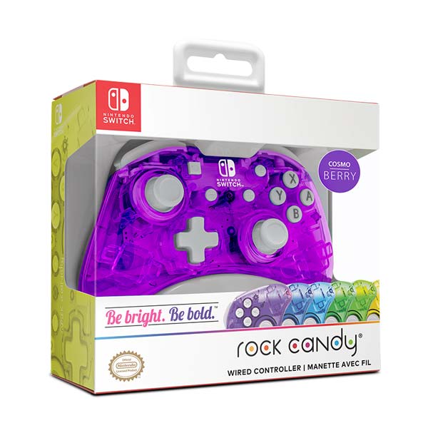 Kabelový ovladač PDP Rock Candy Mini pro Nintendo Switch, Cosmoberry