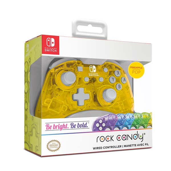 Kabelový ovladač PDP Rock Candy Mini pro Nintendo Switch, Pineapple Pop