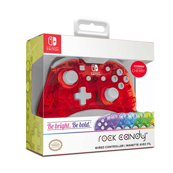 Kabelový ovladač PDP Rock Candy Mini pro Nintendo Switch, Stormin Cherry Kabelový ovladač PDP Rock Candy Mini pro Nintendo Switch, Stormin Cherry