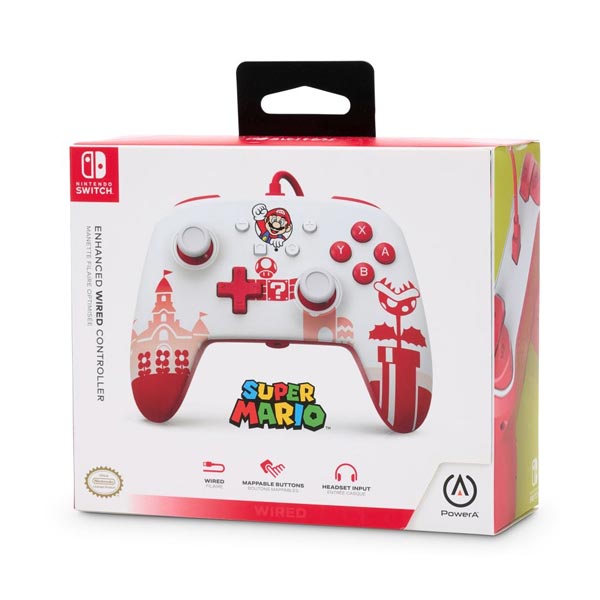 Kabelový ovladač PowerA Enhanced pro Nintendo Switch, Mario WM.com
