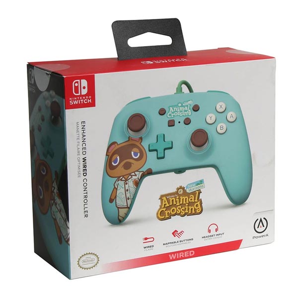 Kabelový ovladač PowerA Enhanced pro Nintendo Switch, Tom Nook Kabelový ovladač PowerA Enhanced pro Nintendo Switch, Tom Nook