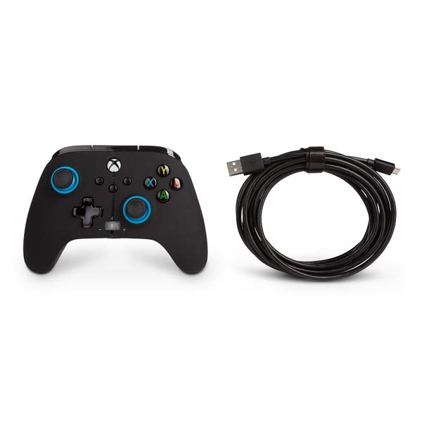 Kabelový ovladač PowerA Enhanced pro Xbox Series, Hint of Colour Blue Kabelový ovladač PowerA Enhanced pro Xbox Series, Hint of Colour Blue