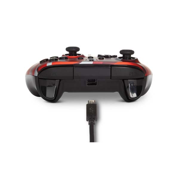 Kabelový ovladač PowerA Enhanced pro Xbox Series, Metallic Red Camo