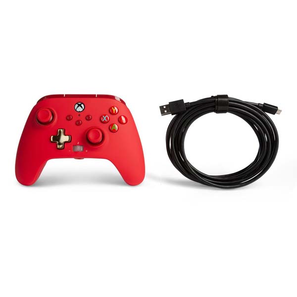 Kabelový ovladač PowerA Enhanced pro Xbox Series, Red Inline