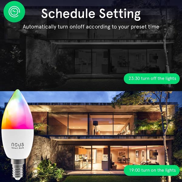 Nous Smart WIFI Bulb RGB E14 P4