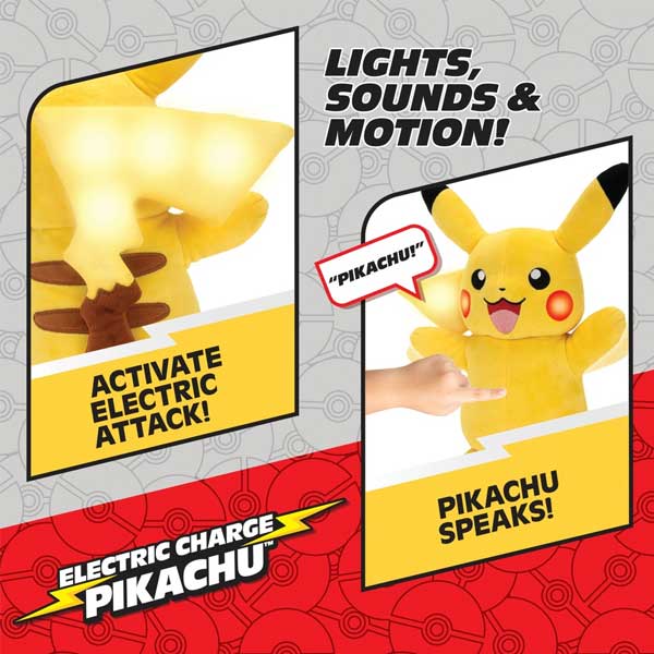 Plyšák Electric Charge Pikachu (Pokémon) 28 cm