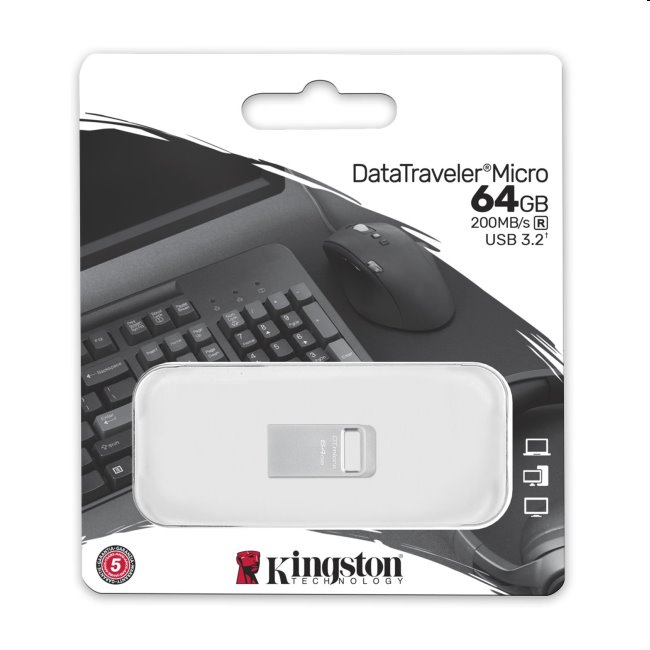 USB klíč Kingston DataTraveler Micro, 64GB, USB 3.2 (gen 1)