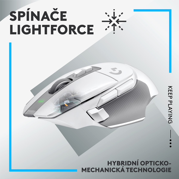 Bezdrátová herní myš Logitech G502 X Lightspeed, bílá Bezdrátová herní myš Logitech G502 X Lightspeed, bílá