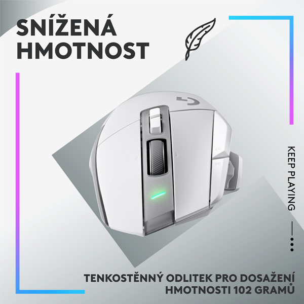 Bezdrátová herní myš Logitech G502 X Lightspeed, bílá Bezdrátová herní myš Logitech G502 X Lightspeed, bílá