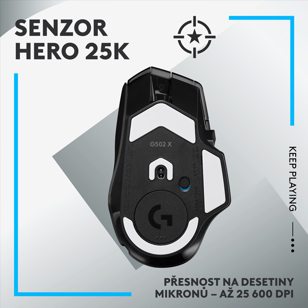Bezdrátová herní myš Logitech G502 X Lightspeed, černá Bezdrátová herní myš Logitech G502 X Lightspeed, černá