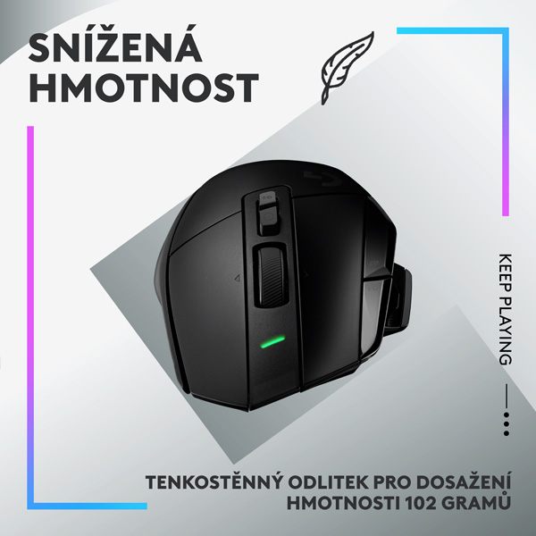 Bezdrátová herní myš Logitech G502 X Lightspeed, černá