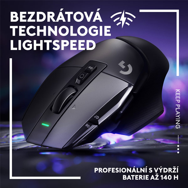 Bezdrátová herní myš Logitech G502 X Lightspeed, černá