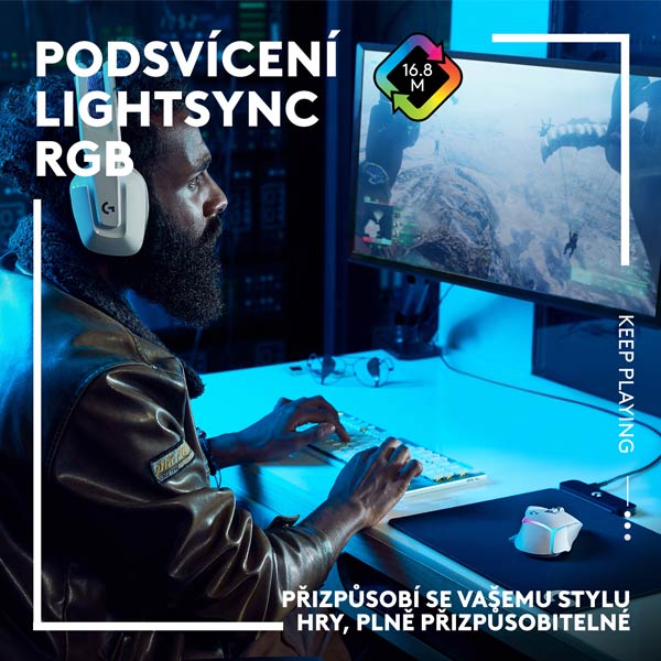 Bezdrátová herní myš Logitech G502 X Plus, bílá Bezdrátová herní myš Logitech G502 X Plus, bílá