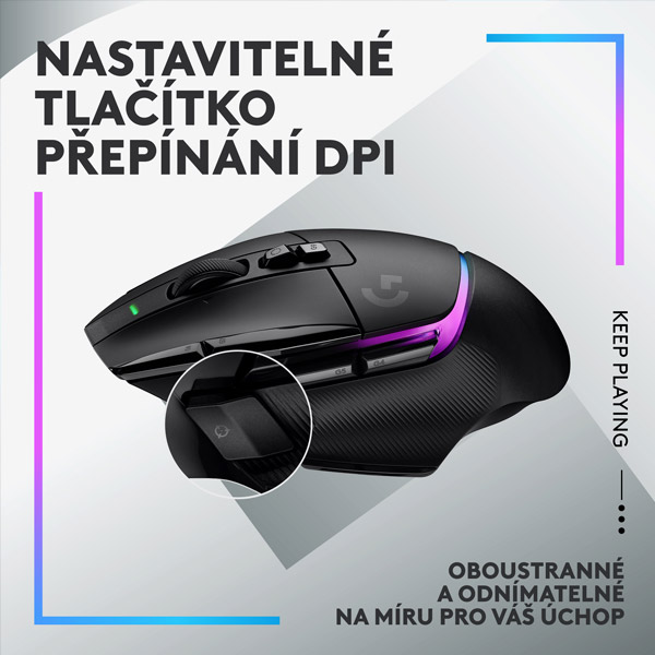 Bezdrátová herní myš Logitech G502 X Plus, černá Bezdrátová herní myš Logitech G502 X Plus, černá