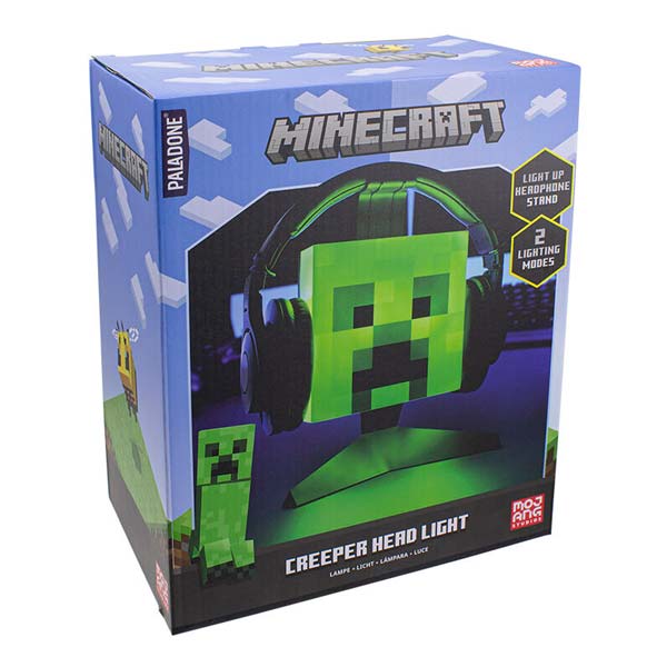 Creeper stojan na sluchátka s funkcí LED osvětlení (Minecraft)