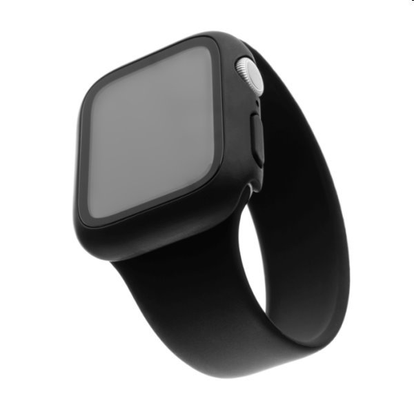 FIXED Pure+ ochranné pouzdro s temperovaným sklem pro Apple Watch 41 mm, černé FIXED Pure+ ochranné pouzdro s temperovaným sklem pro Apple Watch 41 mm, černé