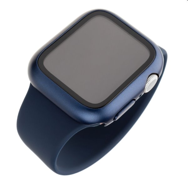 FIXED Pure+ ochranné pouzdro s temperovaným sklem pro Apple Watch 45 mm, modré FIXED Pure+ ochranné pouzdro s temperovaným sklem pro Apple Watch 45 mm, modré
