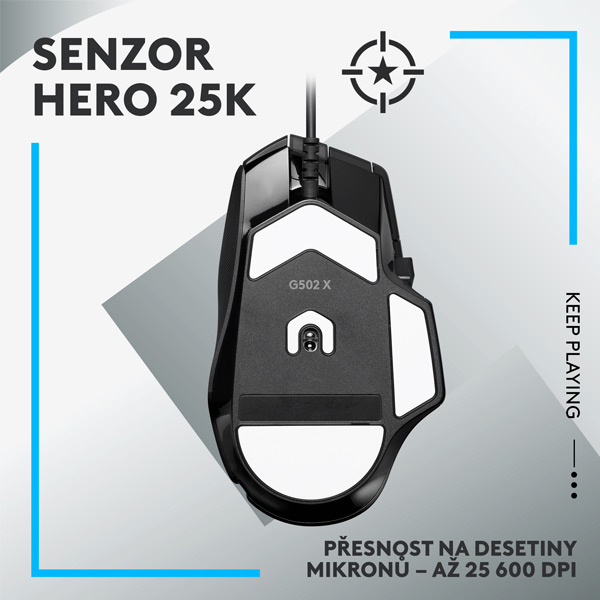 Herní myš Logitech G502 X, černá Herní myš Logitech G502 X, černá